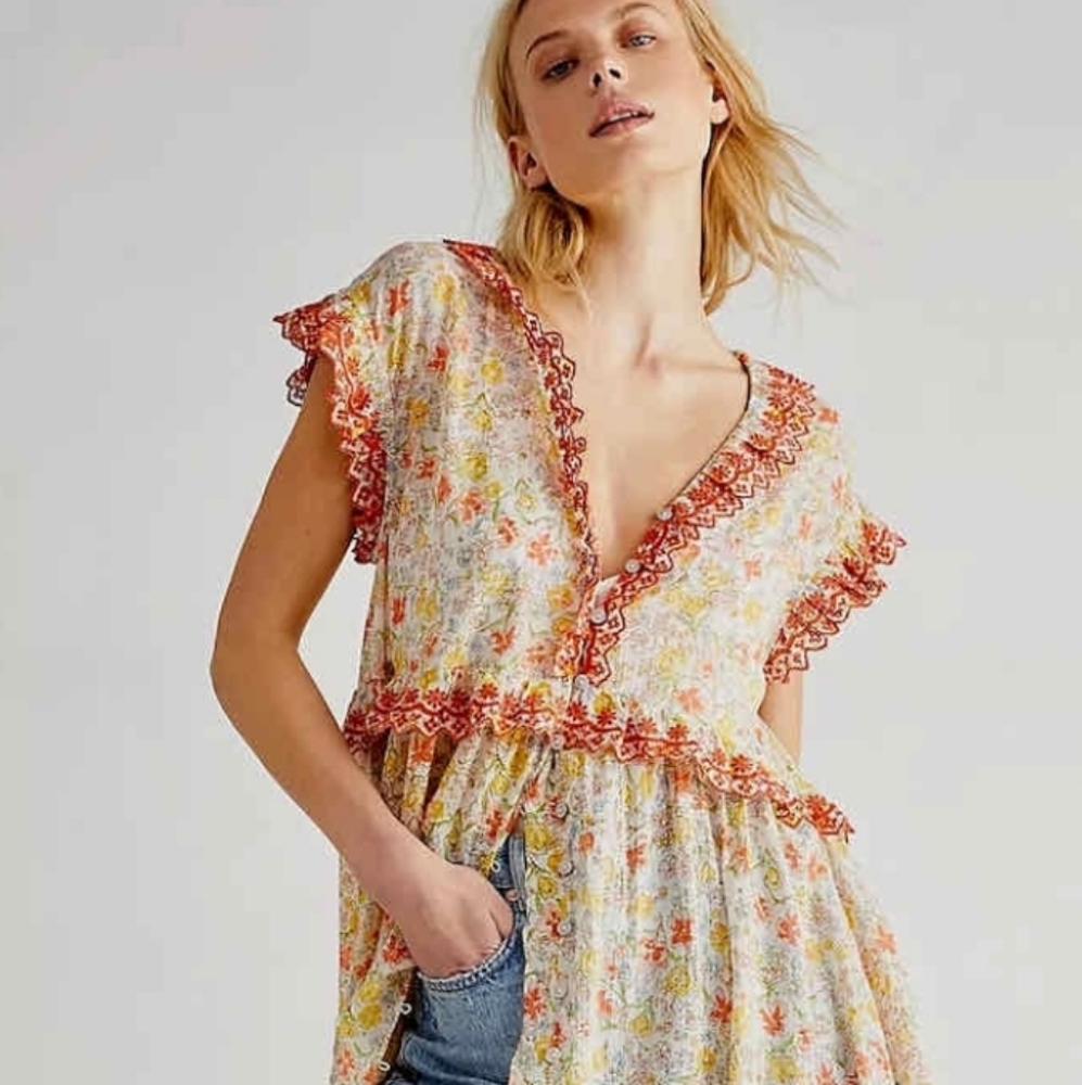 Free People Milania Midi Dress in Confetti Combo - Picture 5 of 11